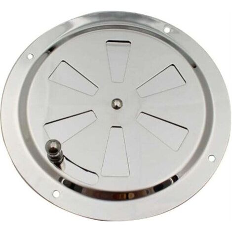 Grille de ventilation circulaire, aérations réglables, aérations en acier inoxydable, entrée et sortie d'air. (1/4)