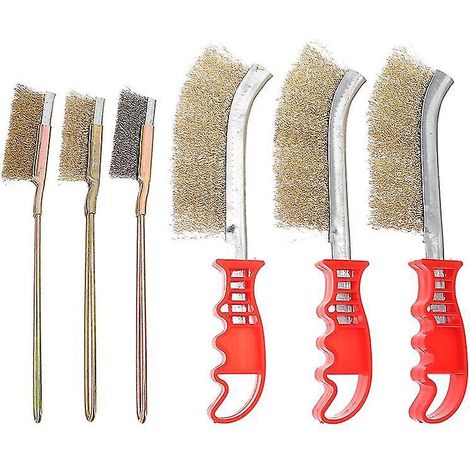 Brosse métallique en acier (lot de 6)