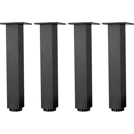 Pieds de Meubles en Alliage D'aluminium Réglables en Hauteur,Pieds de Table Basse de Canapé,Noir,4 Pièces (25cm/9.8in) (1/5)