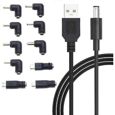 Adaptateurs USB multifonctionnels vers DC5V, câble de charge, type C, microUSB, mini USB