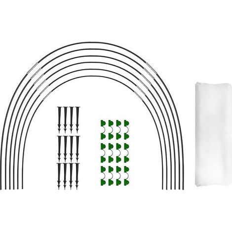 Arceaux Serre Tunnel - Fibre De Verre - 18 Pièces - Pour Protection Plantes Contre Gel Et Oiseaux - Hauteur 120 Cm - Diamètre 8 Mm (1/5)