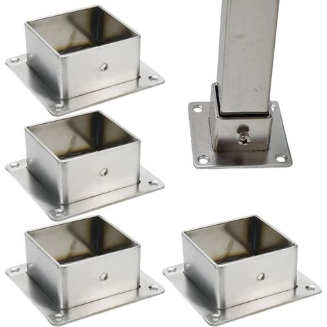 Anclaje para poteaux de cerca, 4 supports cerca 2 x pulgadas (1/5)