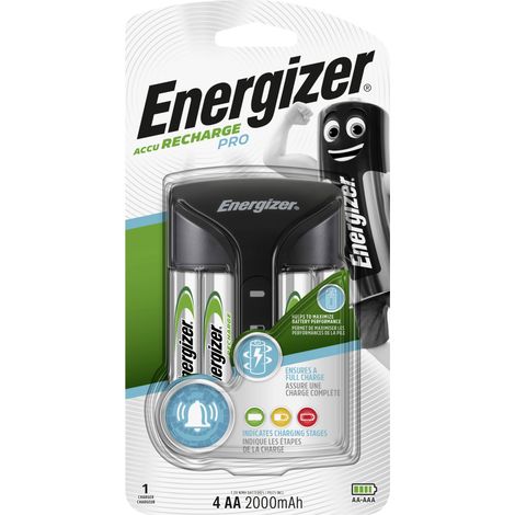 Energizer Pro Charger inkl. 4-Mignon AA Akkuladegeräte