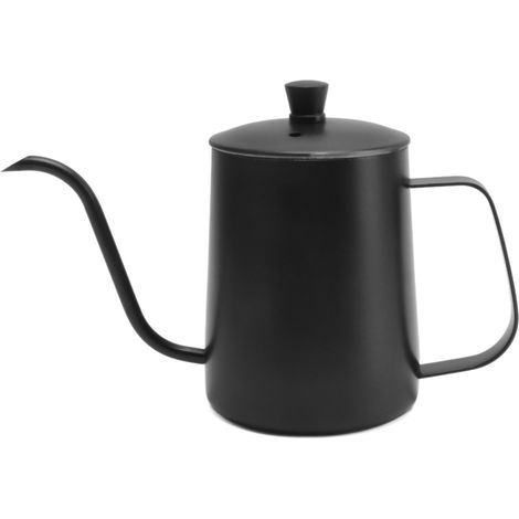 Bouilloire à café à col de cygne noire de 600 ml avec filtre intégré (1/5)