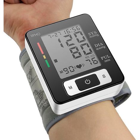 Sphygmomanomètre numérique portable au poignet 2022, moniteur de fréquence cardiaque, appareil de mesure de la pression artérielle, domicile (1/5)