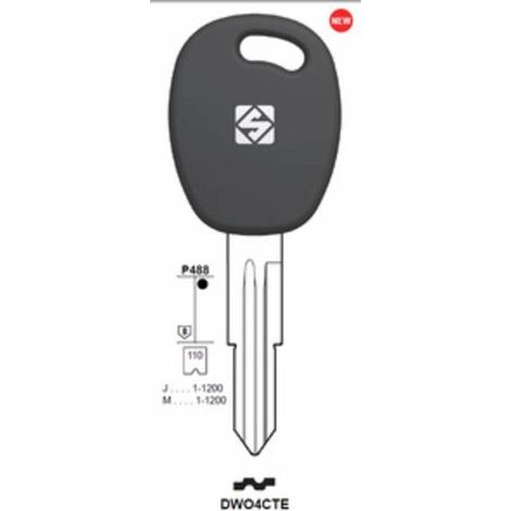 2 x SILCA DWO4CTE CHIAVE TRANSPONDER VUOTA OTTONE