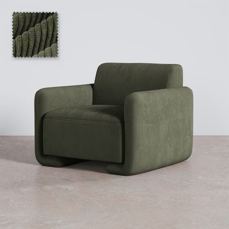 Poltrona Rivestita In Velluto A Coste – Design Moderno - November Oliva