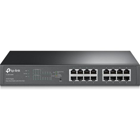 TP-Link TL-SG1016PE switch di rete Gestito L2 Gigabit Ethernet (10/100/1000) Supporto Power over Ethernet (PoE) Nero