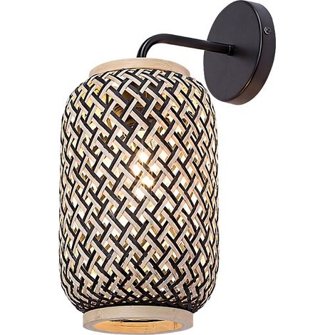 Lampada a parete Adalla Metal Matt Black Redan multicolore E27 1 x Max.40W B: 37 cm Ø17 cm Dimmabile (1/5)