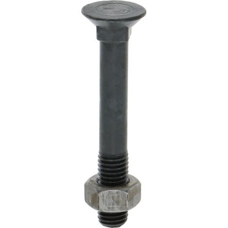 Bullone per aratro con filettatura M12, lunghezza 85 mm, norma 8.8 DIN 608, per aratro agricolo, codice 3200854.
