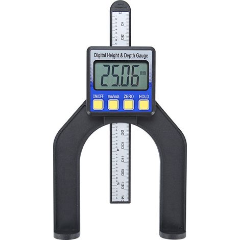 KATSU Jauge de Profondeur Numérique 0-80mm Profondimètre Numérique Outil de Mesure Numérique de Hauteur et Profondeur pour Tondeuse Routeur Travail Du Bois Fraise Scie À Table - Grand écran