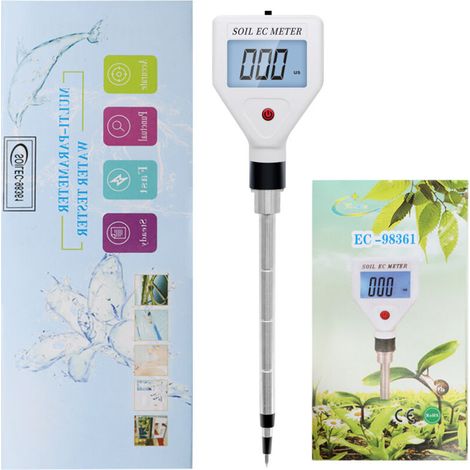 （21×5×5cm）Soil Tester, Soil EC Tester Portable Soil Detector Potted Plant Tester Soil Test Soil Direct Conductivity Tester Digital EC Tester for Plants, Indoor Plant Agriculture