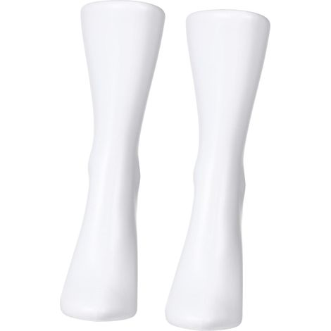 Lot de 2 Mannequins de Pied pour Chaussures et Chaussettes Femme Modèle Court en Plastique Blanc Support Réaliste pour Présentation et Stockage pour Boutique et Photographie (1/5)