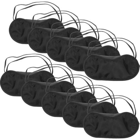 Lot de 10 masques de protection pour les yeux, confortables et résistants.-18.00X8.50X0.20CM-Black (1/4)