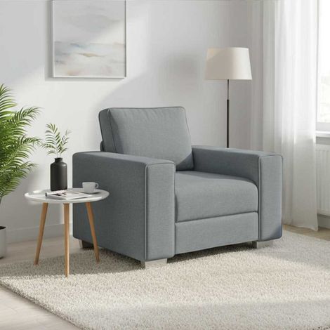 Sofa-Sessel Hellgrau 100 cm Stoff