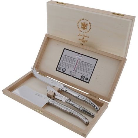 Box mit 3 küchenmessern aus edelstahl - Jean Dubost - L0032524L06344