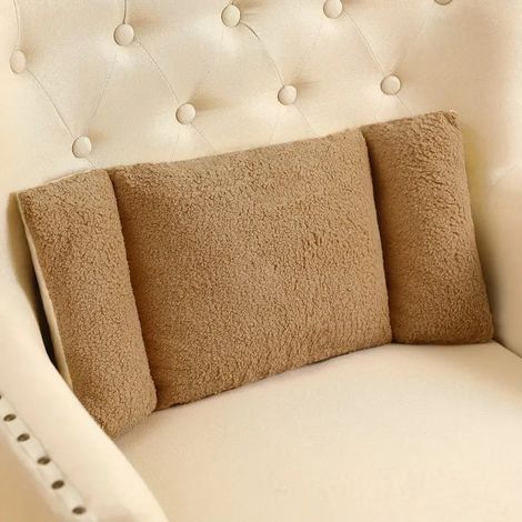 3-teiliges Rückenkissen, Lendenkissen, Kopfkissen - Sofa-Lendenkissen - Autokissen (gelb)