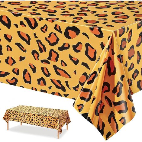 Tischdecke Leopardendruck 137x274cm wasserdicht für Dschungel-Safari-Partys