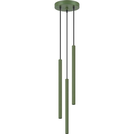 Sollux Arche Suspension Cluster, plafonnier vert olive, 3 x G9 (1/5)