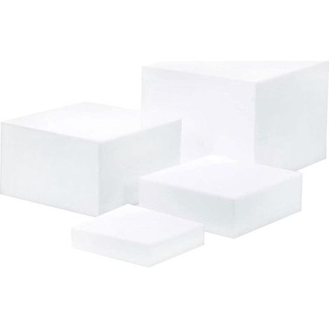 Présentoir de buffet cubique, support à gâteaux, présentoir à desserts, rehausseur blanc