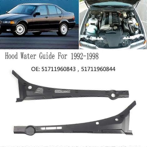 Cache moteur d'essuie-glace avant, garniture de capot, guide d'eau pour BMW E36 4 portes 1992-1998 517119608 (1/5)