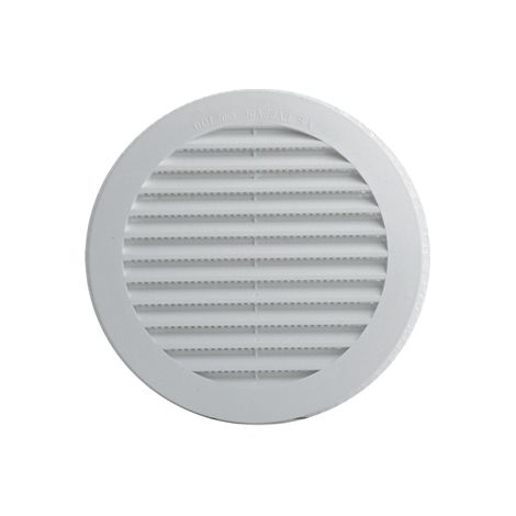 GRIGLIA DI AERAZIONE IN PLASTICA  Ø mm. 150 imbocco Ø mm. 120 10.00 pz