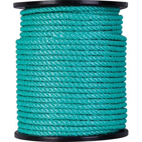 Corde polypropylène verte 10mm – Longueur 100m – Résistante aux UV – Pour usage intensif en extérieur – Outibat