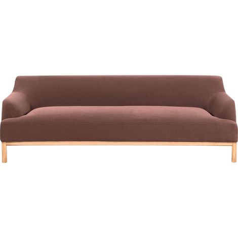 Sofa 3-Sitzer SOSJO Stoff Burgunderrot