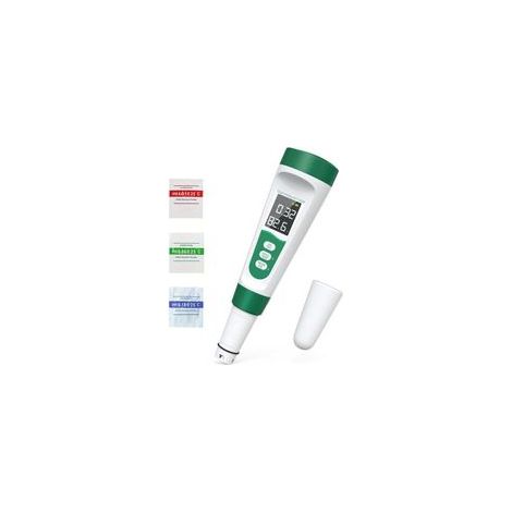 Testeur de sel, pH-mètre, testeur d'eau numérique 5 en 1 pour la salinité, la température, la conductivité et le TDS pour piscine, spa et aquarium. (1/4)