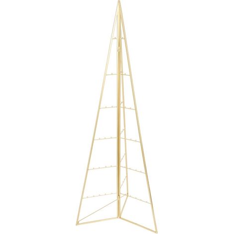 Albero di natale decorativo in metallo dorato, altezza 120 cm - Feeric lights & christmas (1/2)