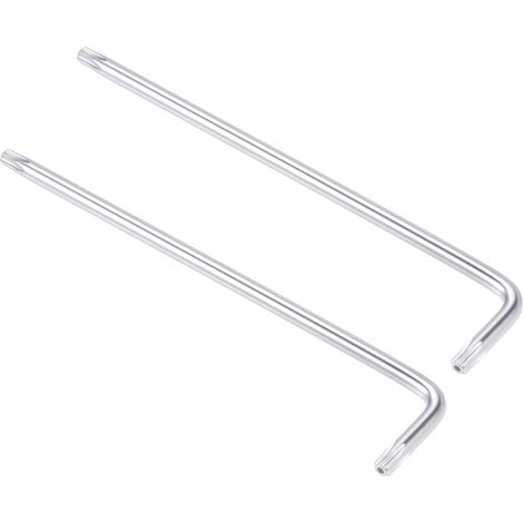 2 Pcs T25 Inviolable Torx étoile Clé à Embout 5.1 pouce (1/5)