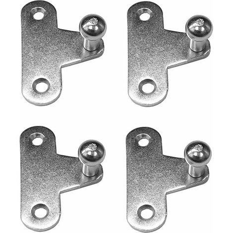 – Lot de 4 rotules pour vérin de meuble compas – Connecteur métal chromé – Boule diamètre 10mm – Entraînement rapide pour porte rabattable (1/2)