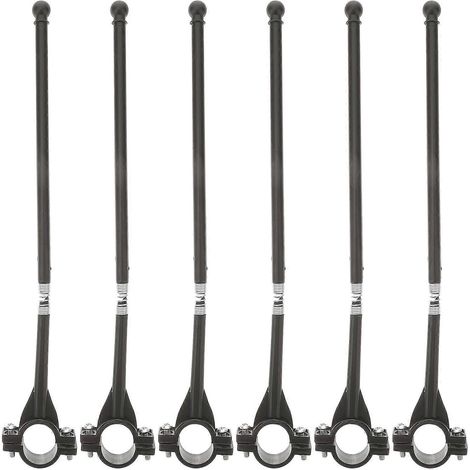 Lot de 6 supports de drapeau pour vélo/adulte, fixation murale, sécurité pour mât de drapeau de vélo-28X4.5X1.4CM-Black (1/3)