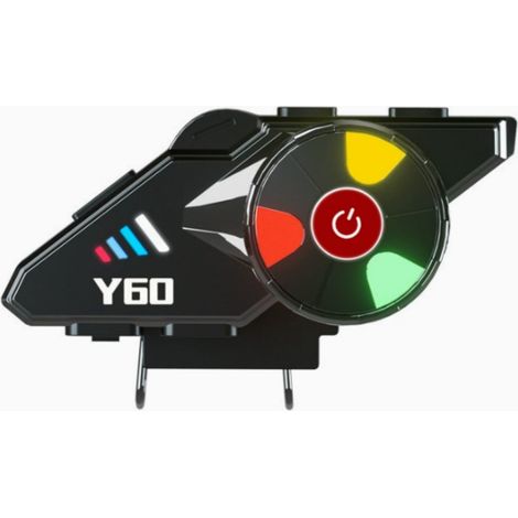 Casque Bluetooth moto V5.3 : étanche IPX6, éclairage RGB, batterie 500 mAh, assistant vocal IA, connexion double téléphone et réponse automatique (1/5)