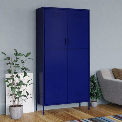 vidaXL Armadio Blu Marino 90x50x180 cm in Acciaio (1/5)