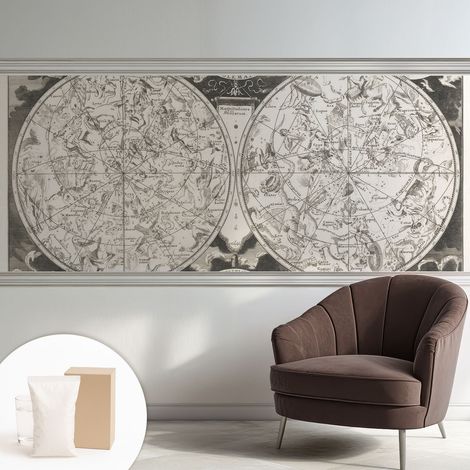 Papier peint intissé décoratif pour salon chambre et cuisine Facile à poser avec colle Carte stellaire 250x104 cm (1/5)