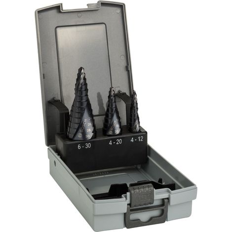 Bosch 3tlg. Stufenbohrer HSS-AlTiN-Set 4-12 4-20 6-30 mm