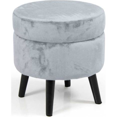 Pouf contenitore grigio perla apribile cm 37 x 40 h (1/2)