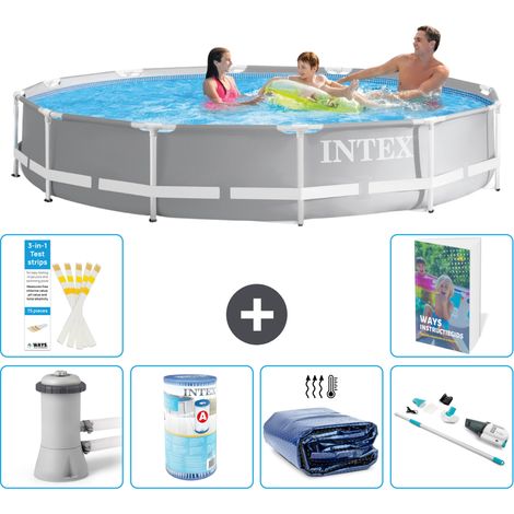 Prism Frame Pool Rund - 366x76 cm - 7-teilig S201