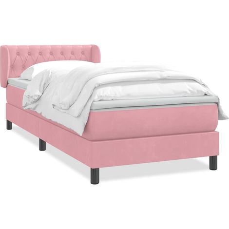 Maison Exclusive - Boxspringbett mit Matratze Rosa 90x210 cm Samt