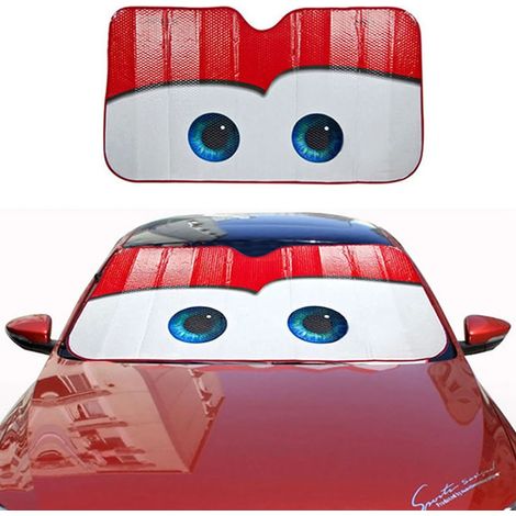 Pare-Soleil Chauffant pour Pare-Brise de Voiture, Protection Solaire pour Vitres de Voiture (Rouge) (1/5)