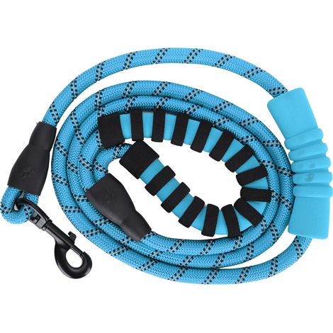 Reflektierende Nylon-Hundeleine, leichtes Zugseil, Haustierzubehör, 177 cm (blau) (1/5)
