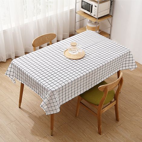 Tablecloth Plastique Gingham Rouge Et Blanc - 137 x 153 cm - Jetable - Pour Pique-Niques Fêtes Et Événements - 1 Pièce (1/5)