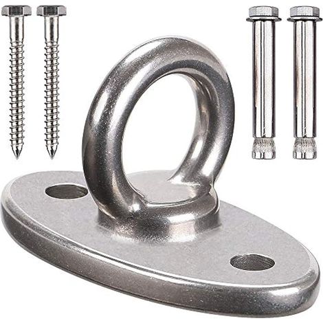 BeneLabel Bois/Béton Cintre de Plafond Hamac Balançoire Vis de Suspension Boulon de Base Ovale pour Chaise de Terrain de Jeu Corde de Yoga Sacs de Frappe, 2800lbs (1/5)
