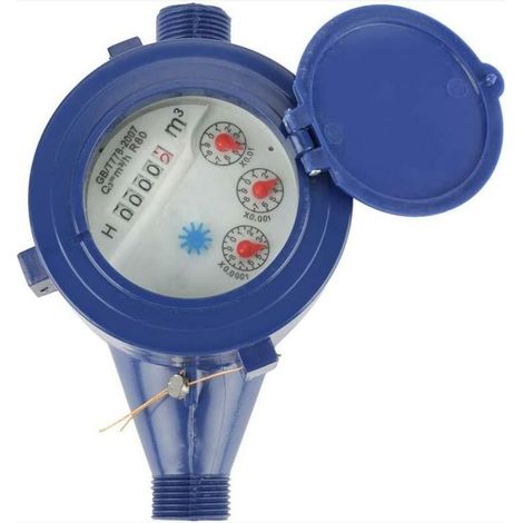 Kaltwasserzähler, Durchflusswasserzähler für Gartenhaus mit Wasserdurchflussmesser DN15-Chrom (1/5)