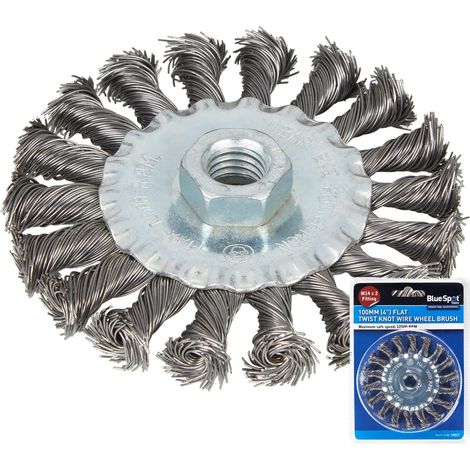BlueSpot Tools 19217 Flat Twist Knot Wire Wheel 100mm M14 X 2 B/S19217 (1/3)