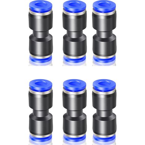6 Pcs Bleu 8mm OD Droit Push To Connect Raccords (PU-8) LEMROE (1/5)