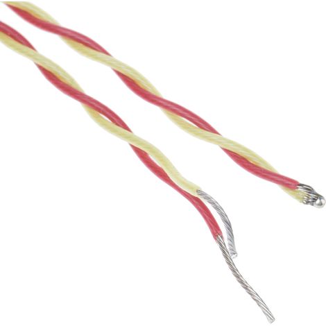 Thermocouple type K Ø 7/0.2mm, L 10m, +250°C max à Câble ( Prix pour 1 )
