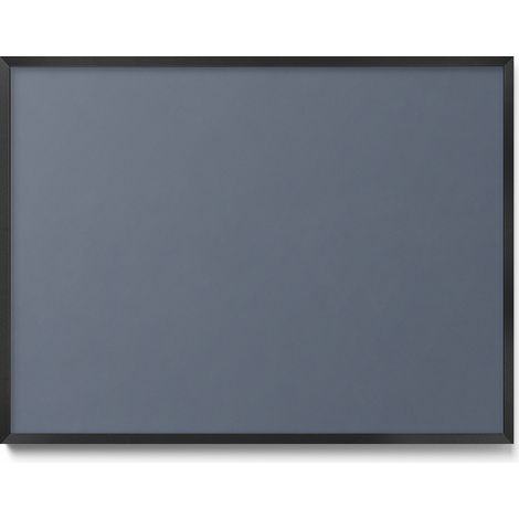 Tableau Magnétique en Métal pour Aimants - Motif Couleur gris froid - Minimaliste - Cadre Noir - 80x60 cm - Tableau Métallique Aimanté