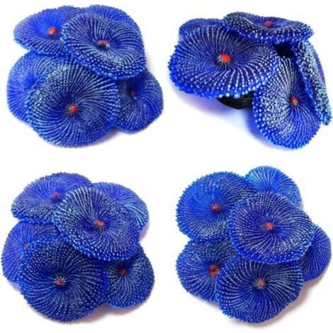 Pr Artificial Coral, 4 pieces, Fake Coral, Aquarium Decorations, Aquarium Corals for Aquarium Decoration (Coral Blue) (1/5)
